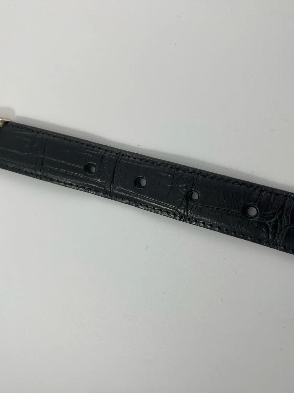 BRIGHTON Western Style Black Embossed Leather Belt Silver Tone Buckle Size Small